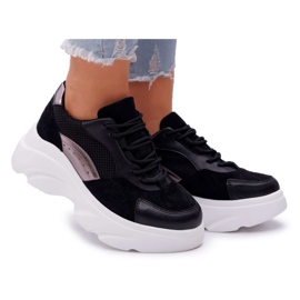 SEA Chaussures Sport Femme Semelle Épaisse Cardamon Noir