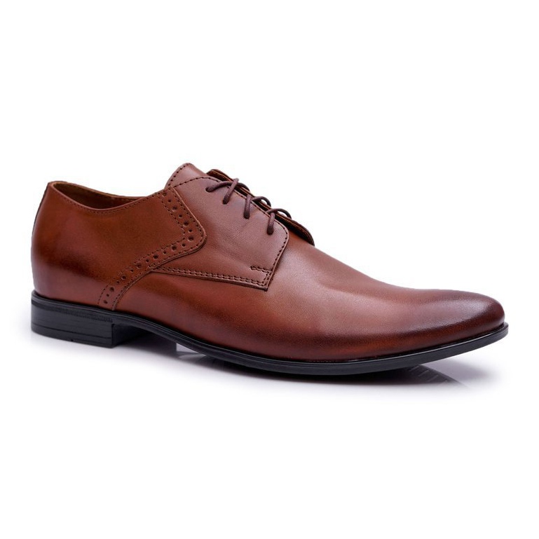 Bednarek Polish Shoes Richelieus pour hommes en cuir élégant Bednarek Westero brun