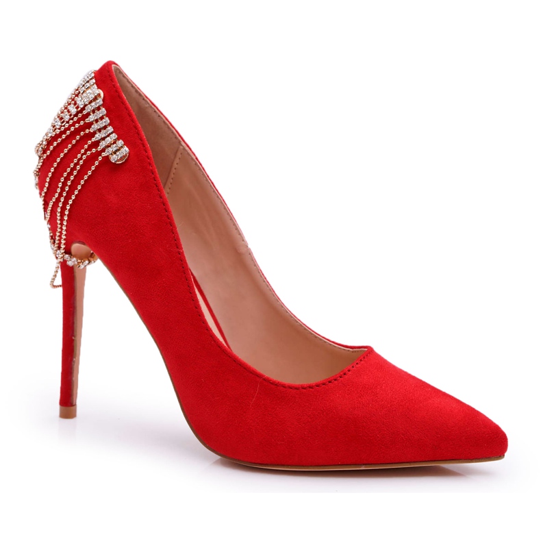 Escarpins Femme En Daim Rouge Party Pacardo