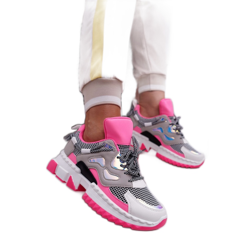 SEA Chaussures de sport pour femmes Inserts colorés Fuchsia colorés rose multicolore SEA Chaussures de sport pour femmes Inserts colorés Fuchsia colorés rose multicolore