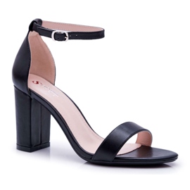 PS1 Sandales Classiques Pour Femmes Sur Talon Noir Fidji