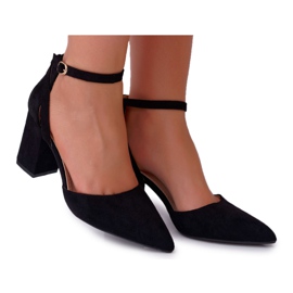 SEA Escarpins à Talons Pour Femmes En Spitz Noir Samantha