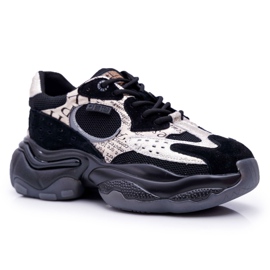 Chaussures de sport pour femmes Big Star de Daniel Lopez noir et or FF274A524 jaune