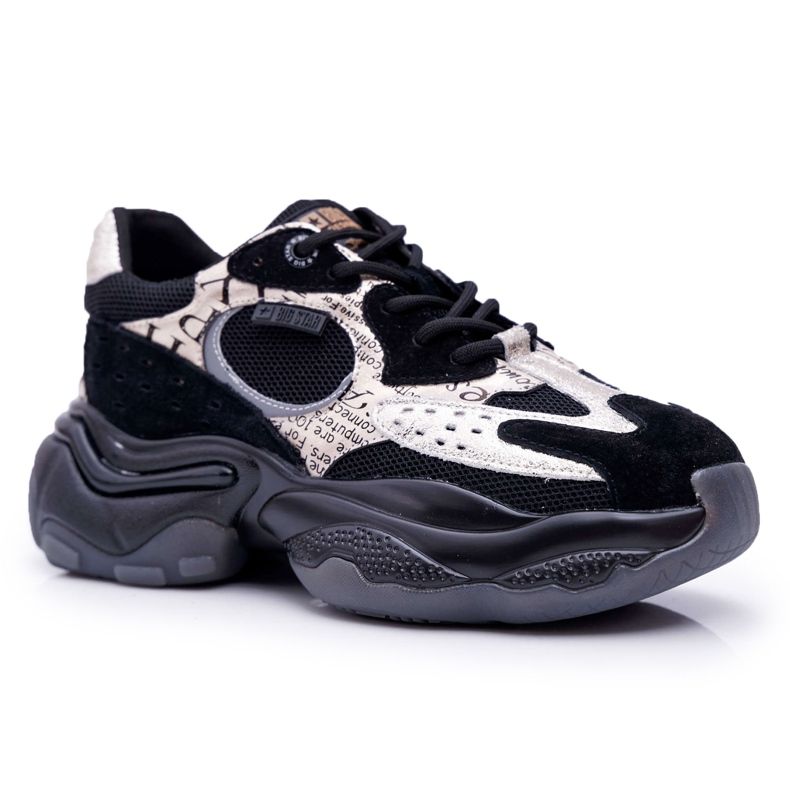 Chaussures de sport pour femmes Big Star de Daniel Lopez noir et or FF274A524 le noir jaune