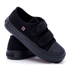Chaussures Enfant Baskets Big Star Avec Velcro Noir FF374095