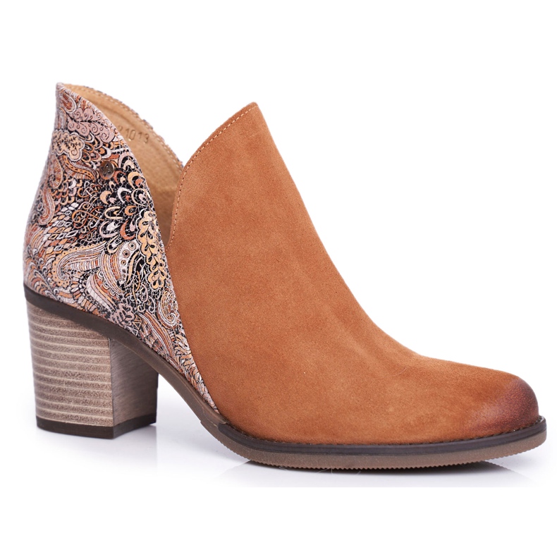 Bottes À Talons Pour Femmes Maciejka Spring Cuir Rouge 04492-29 brun