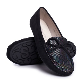 Mocassins Femme Daim S.Barski A199 Noir Wannabe