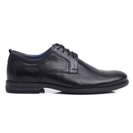 Chaussures Brogues Hommes Casual Nikopol Cuir Noir 1726