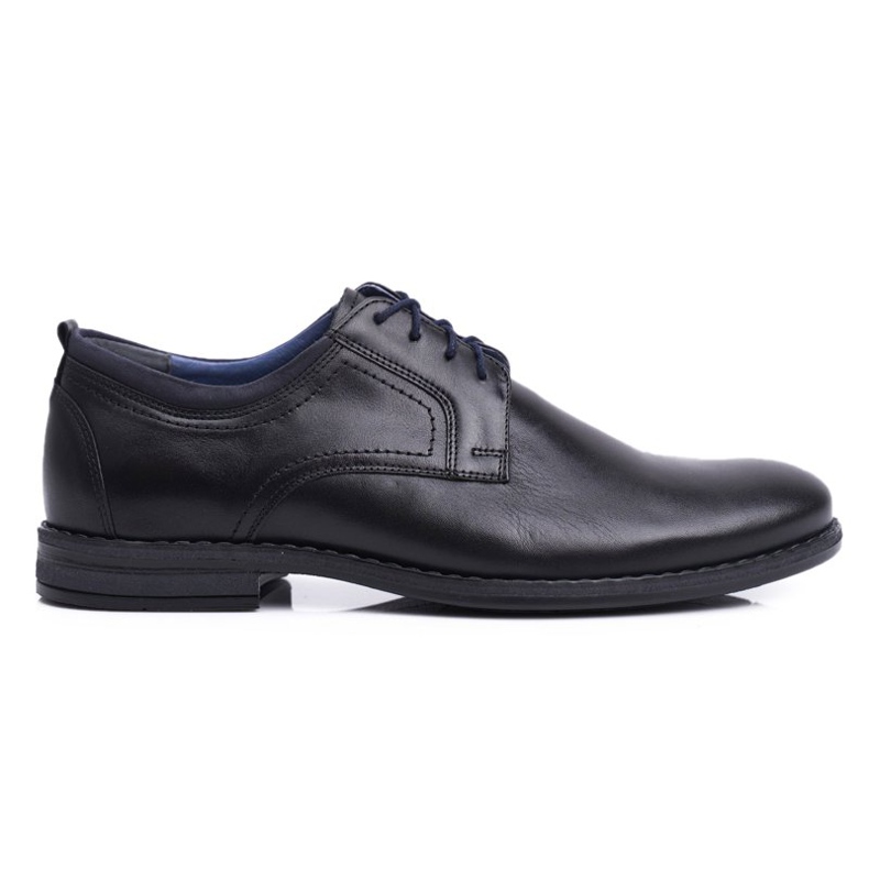 Chaussures Brogues Hommes Casual Nikopol Cuir Noir 1726 le noir