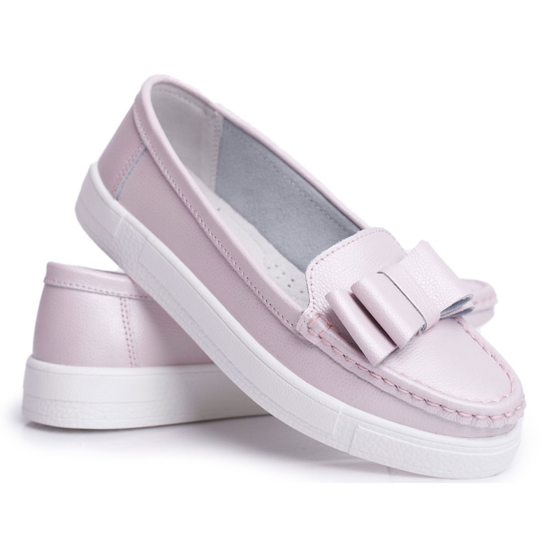 S.Barski Mocassins Femme en Cuir Rose Lovren S.Barski Mocassins Femme en Cuir Rose Lovren