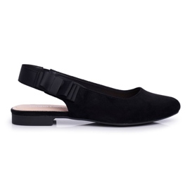 Ballerines en daim pour femmes Sergio Leone BL615 Noir Lilon le noir