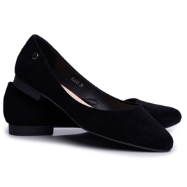 Ballerines en daim pour femmes Sergio Leone BL611 Noir Nemsis le noir