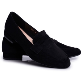 Mocassins Femme Daim Sergio Leone MK734 Noir Nebbi