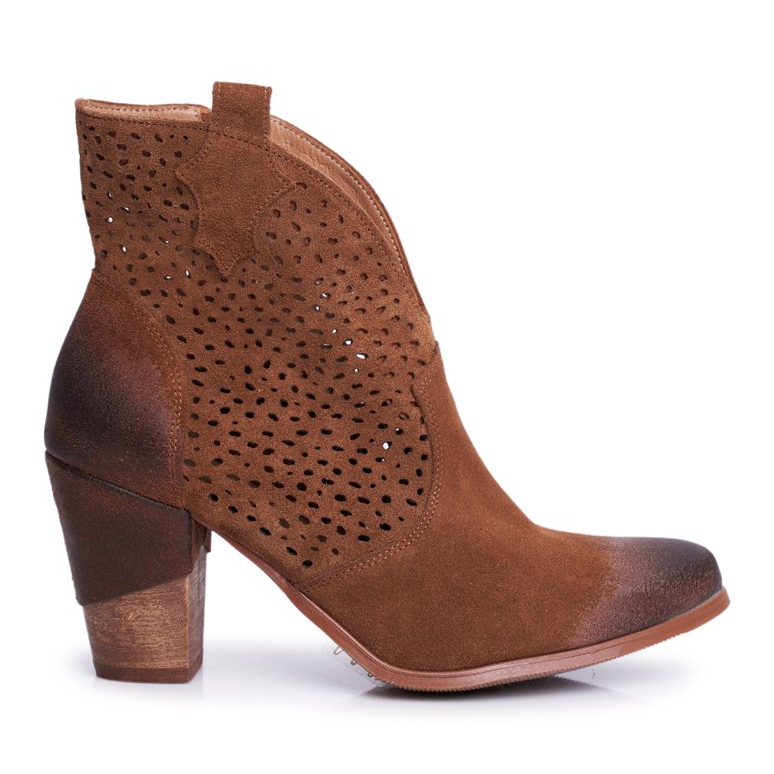 Bottes de cow-boy en cuir à talons pour femmes Exquisite Brown 1170 brun Bottes de cow-boy en cuir à talons pour femmes Exquisite Brown 1170 brun