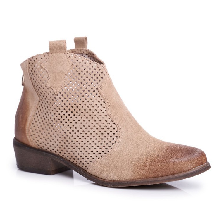 Bottes En Velours Pour Femmes Exquisite Beige Clair 1166