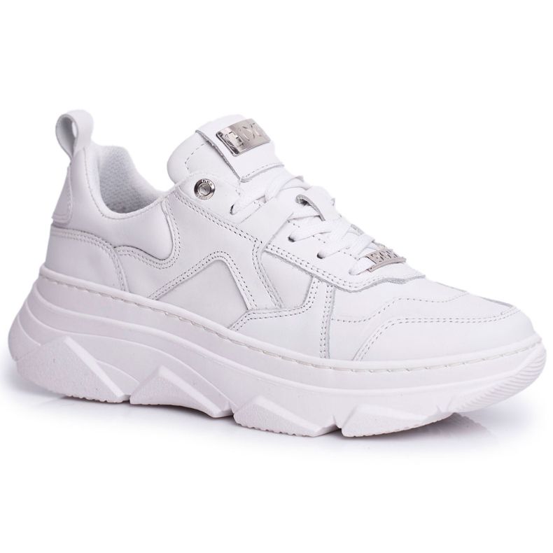 Chaussures de sport en cuir pour femmes GOE Blanc FF2N3018 blanche Chaussures de sport en cuir pour femmes GOE Blanc FF2N3018 blanche