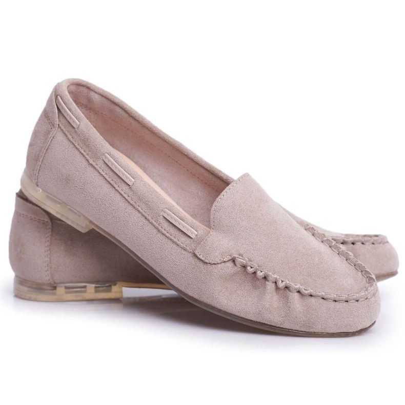 Mocassins Femme Sergio Leone Suède Beige MK722
