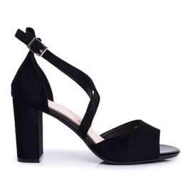 Sandales Pour Femmes À Talons Hauts Sergio Leone Noir SK865