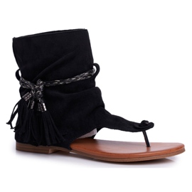 SEA Sandales Tongs Femme Tongs Noir SL1011 Madrit