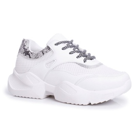 PS1 Chaussures de sport pour femmes White Snake Giselle blanche