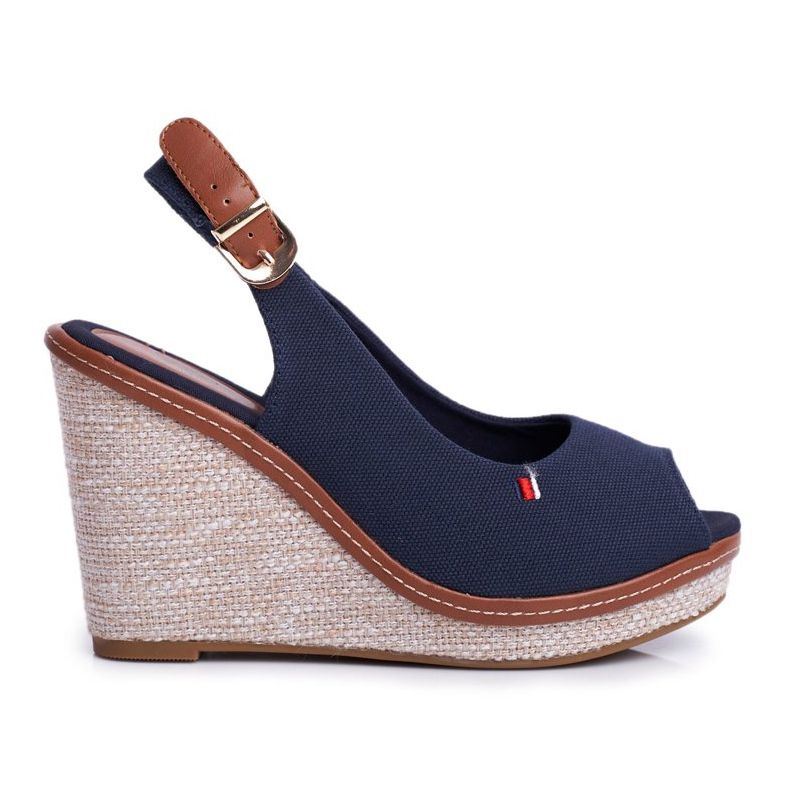 SEA Sandales compensées femme Bleu marine Tommy SEA Sandales compensées femme Bleu marine Tommy