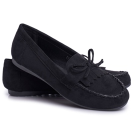 BUGO Mocassins Femme Daim Noir Velucci