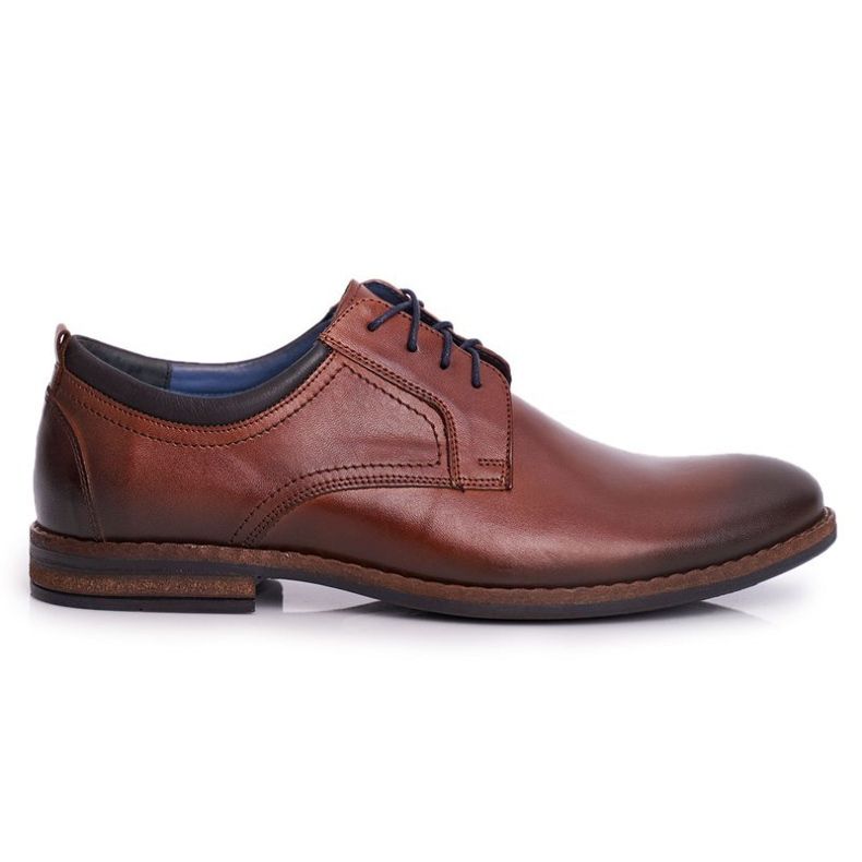 Chaussures Brogues Hommes Casual Nikopol Cuir Marron 1726 brun