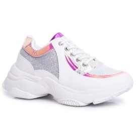 BUGO Chaussures Sport Femme Glitter Blanc Vebi