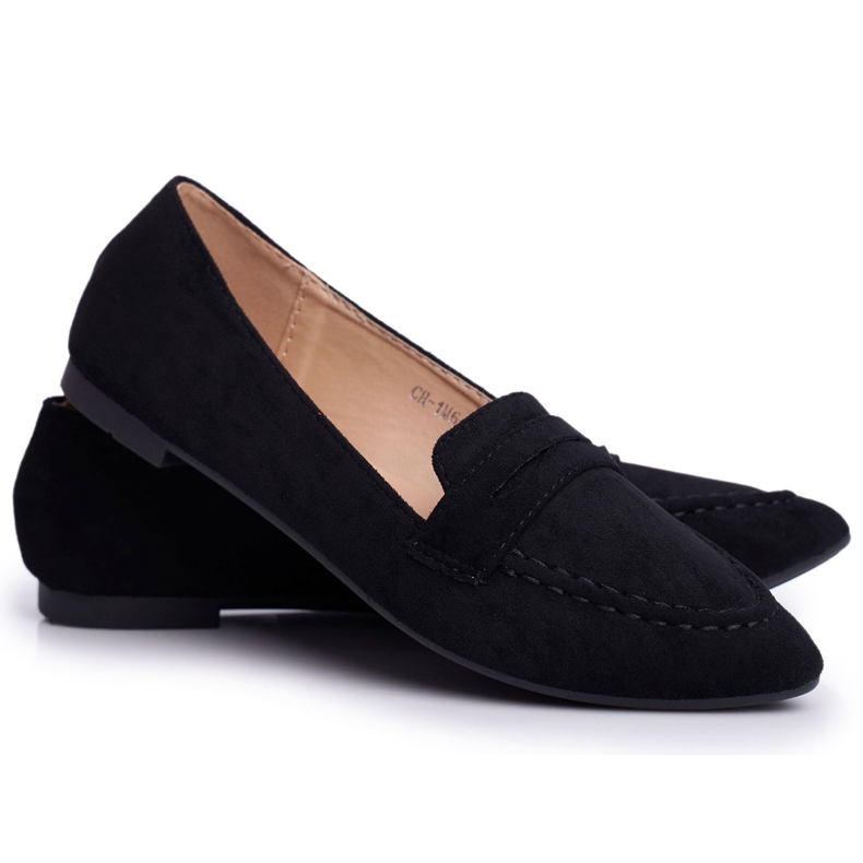 BUGO Mocassins Femme Daim CH-1M6 Noir Laveria le noir
