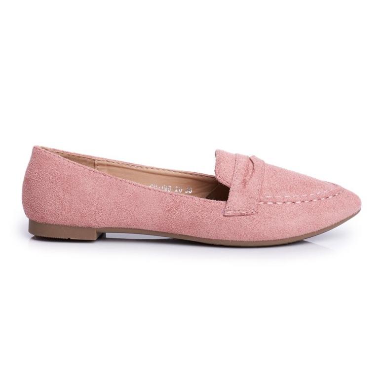 BUGO Mocassins Femme Daim CH-1M6 Rose Laveria