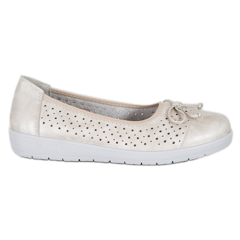 SHELOVET Ballerine Ajourée Sur La Plateforme d'or