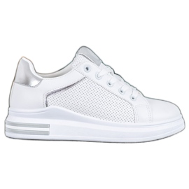 Weide Baskets en cuir écologique blanche