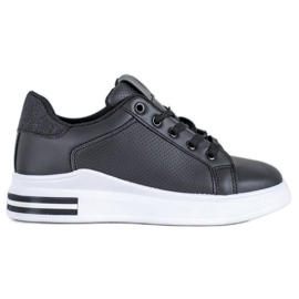 Weide Baskets en cuir écologique le noir