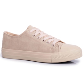 BUGO Baskets Femme Beige El Paso En Daim