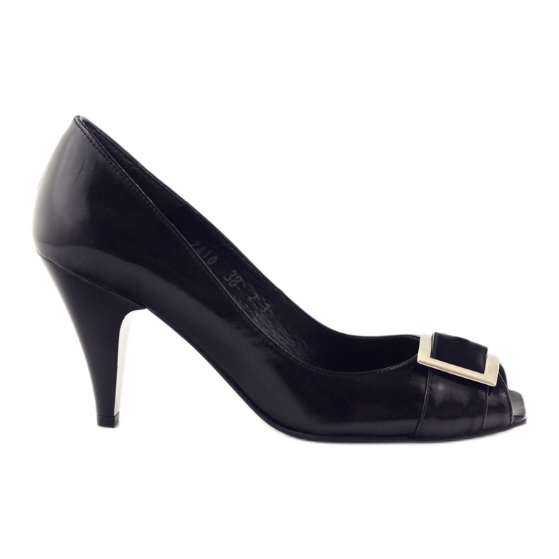 Escarpins en cuir avec boucle Nessi 110-08 le noir