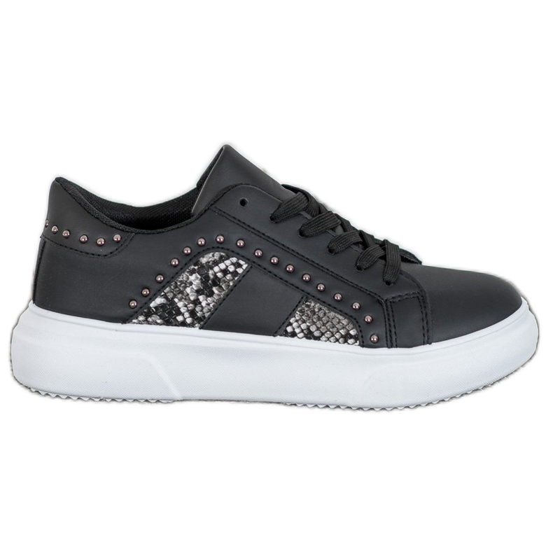 SHELOVET Baskets à la mode sur la plate-forme le noir