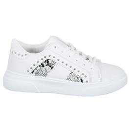 SHELOVET Baskets à la mode sur la plate-forme blanc