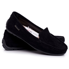 Evento Mocassins en daim noir des femmes le noir