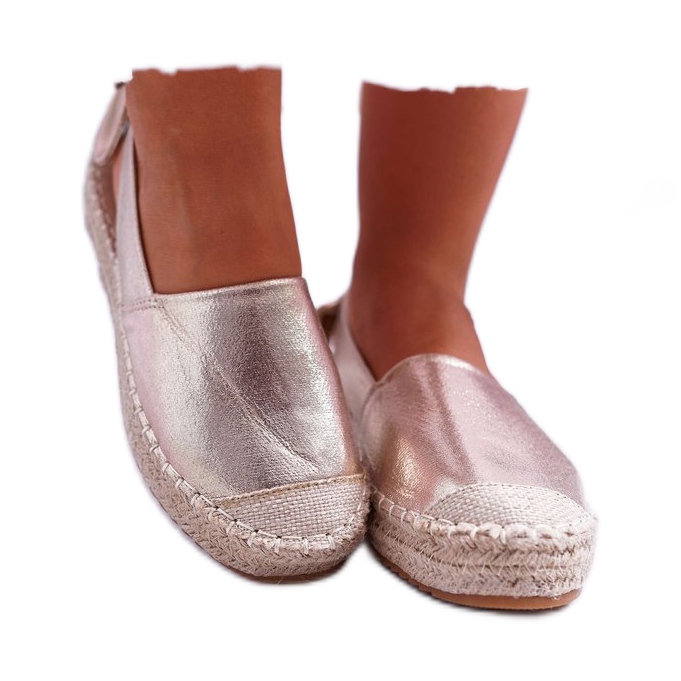 FRJ Espadrilles Femme Contour Doré d'or