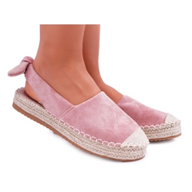 FRJ Espadrilles Femme Suède Contour Rose