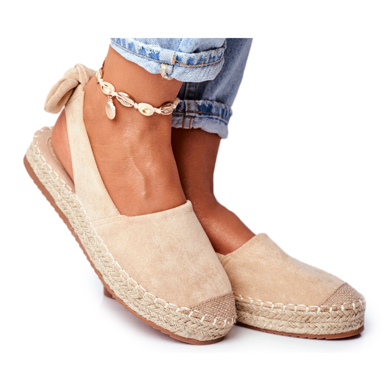FRJ Espadrilles Femme Daim Beige Contour