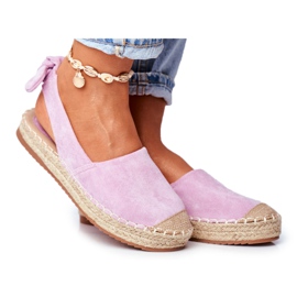 FRJ Espadrilles Femme Suède Contour Violet