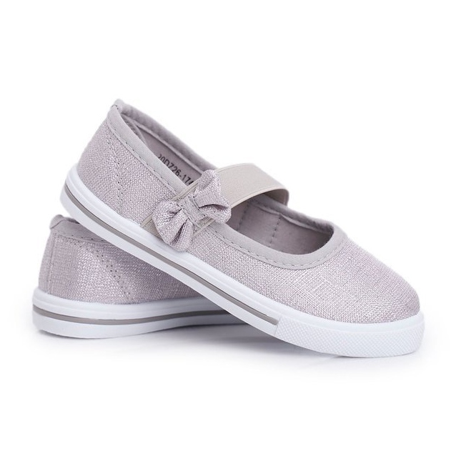EVE Baskets Enfant Ballerines Argent Bianka gris EVE Baskets Enfant Ballerines Argent Bianka gris