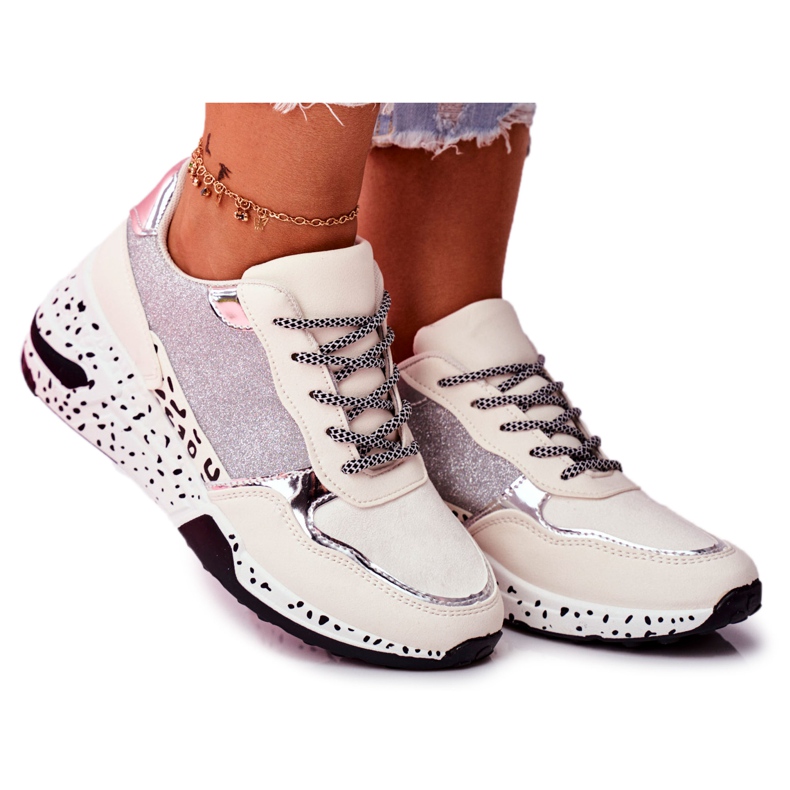 Chaussures Sport Femme Semelle Épaisse Blanche Nokien multicolore