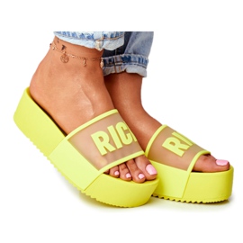 PS1 Chaussons Femme Sur La Plateforme Jaune Riche