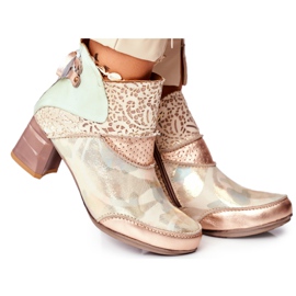 Bottines Femme Talon Haut Maciejka Beige 03410-04 brun vert