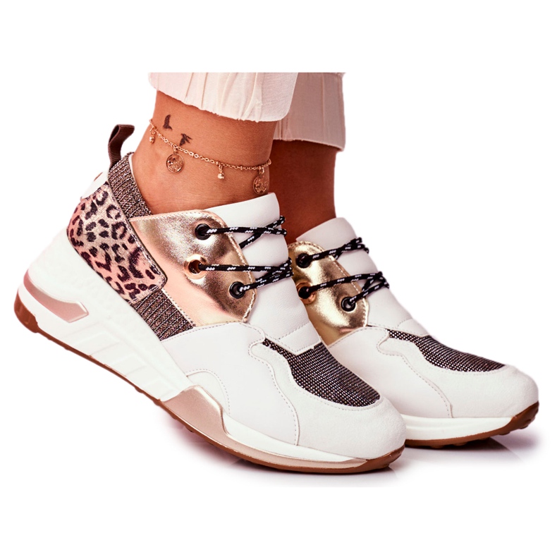 Moow Chaussures De Sport Femme Baskets Or Blanc Semper blanche multicolore jaune Moow Chaussures De Sport Femme Baskets Or Blanc Semper blanche multicolore jaune