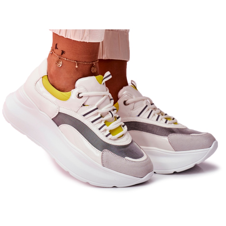 Moow Chaussures de sport pour femmes Sneakers Blanc Moretti blanche jaune Moow Chaussures de sport pour femmes Sneakers Blanc Moretti blanche jaune