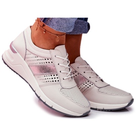 EVE Chaussures De Sport En Cuir Pour Femmes Blanc 1793 Miss You