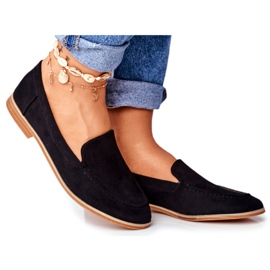 SEA Richelieus Femme Slip On Daim Noir Twinky